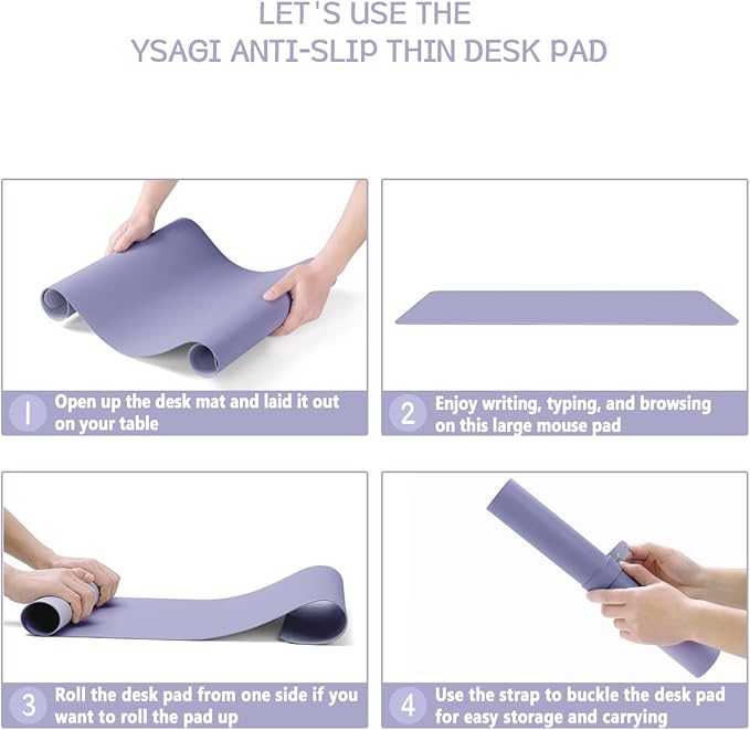 YSAGi Non-Slip Leather Desk Pad L Size, Waterproof Laptop Computer Desk - Image 7