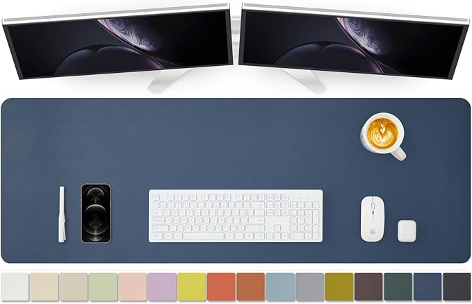 Large Desk Mat - 47.2"x 17" Non-Slip PU Desk Pad by HOMIEAZICOZI