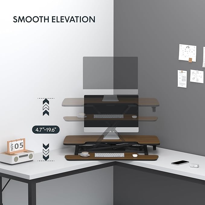 FLEXISPOT Standing Desk Converter 36in Sit to Stand up Riser Height Adjustable - Image 3