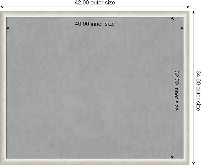 Amanti Art Silver Framed Magnetic Board 34x42 X-Large Vision Board - Image 3