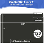 File Folder, HERKKA 120 Pack 1/3 Cut Tab File Folders, File Folders Great - Image 2