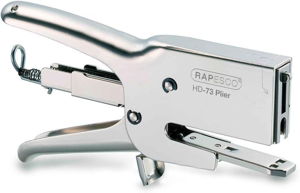 Rapesco Set Classic Heavy Duty 73 Plier Stapler and Staples 73 Type 3/8" - Pack of 2000(1305)
