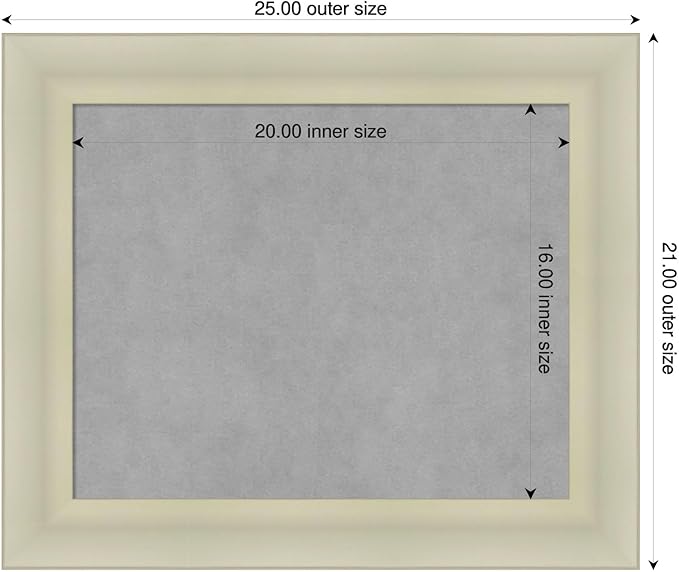 Amanti Art Silver Framed Magnetic Board 21x25 Small Vision Board - Image 2