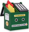 Dumpster Fire Pencil Holder with 100 PCS Flame Sticky Notes | Funny Dumpster Fire Desk Accessories, Office Decor and Gag Gifts for Men, Coworkers, Friends and Workspaces