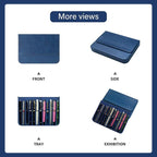MIVLXLX PU Leather 12 Fountain Pen/Pencil Tray Case Organizer, Fashion Design - Image 5