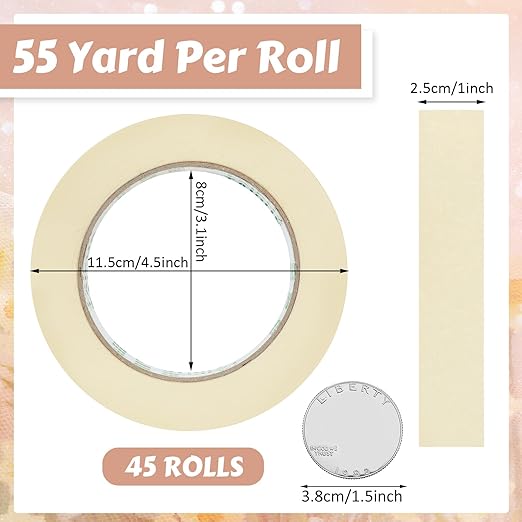 Fainne Masking Tape Bulk General Purpose Masking Painting Tape 55 Yards - Image 2