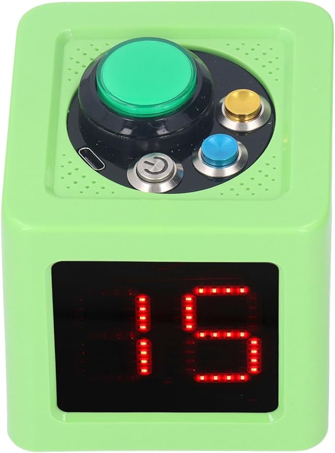 Green Rechargeable Cube Timer 1.4 Inch 4 Sided LED Digital Countdown Clock - Image 4