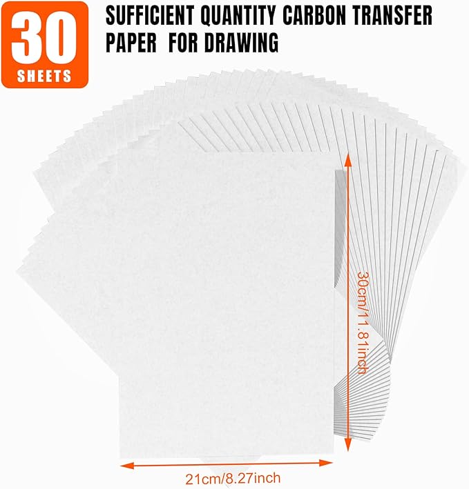 PSLER 30PCS White Carbon Transfer Paper - Image 2