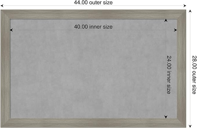 Amanti Art Grey Framed Magnetic Board 28x44 Large Vision Board - Image 2