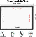 phylosal rechargeable a4 light pad with carry bag, close-up detail