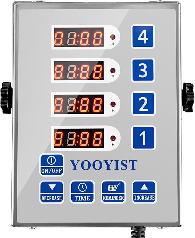 Precision Kitchen Timers for Cooking – 4 Channel Commercial Kitchen Timer by YOOYIST