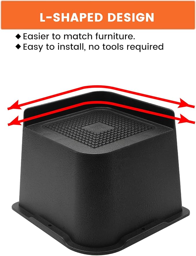 MXMZHXU Bed Risers 2 inch, 3 inch, 4 inch, 6 inch or 8 inch Heavy Duty - Image 3
