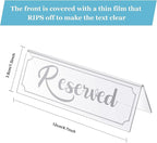 16 Pieces Reserved Sign Acrylic Clear Reserved Table Tent Signs Table Number - Image 2