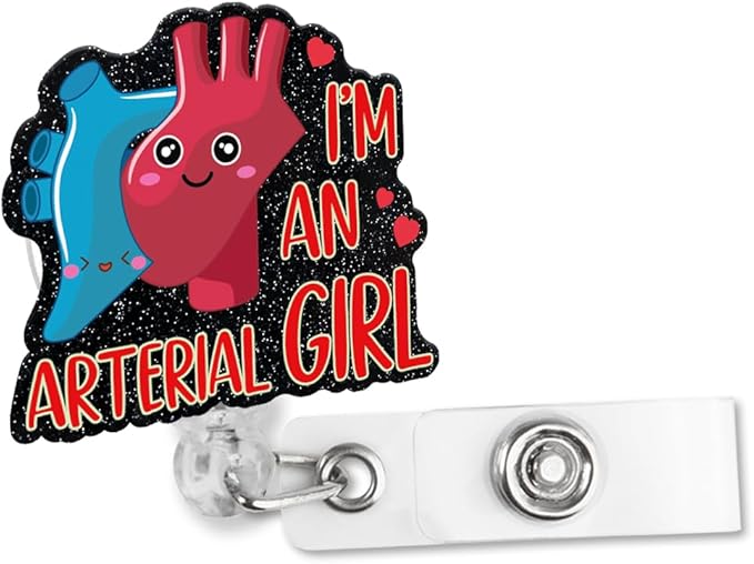 Sixrip I'm an Arterial Girl Retractable Glitter Badge Reel by Sixrip