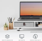 Fenge Dual Monitor Stand with 2 Drawers, 42.5 Inches Large Computer Riser - Image 8