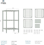 M MZG 750 lbs 3-Shelf Storage Shelves Wire Shelving Unit Standing Metal Rack - Image 3