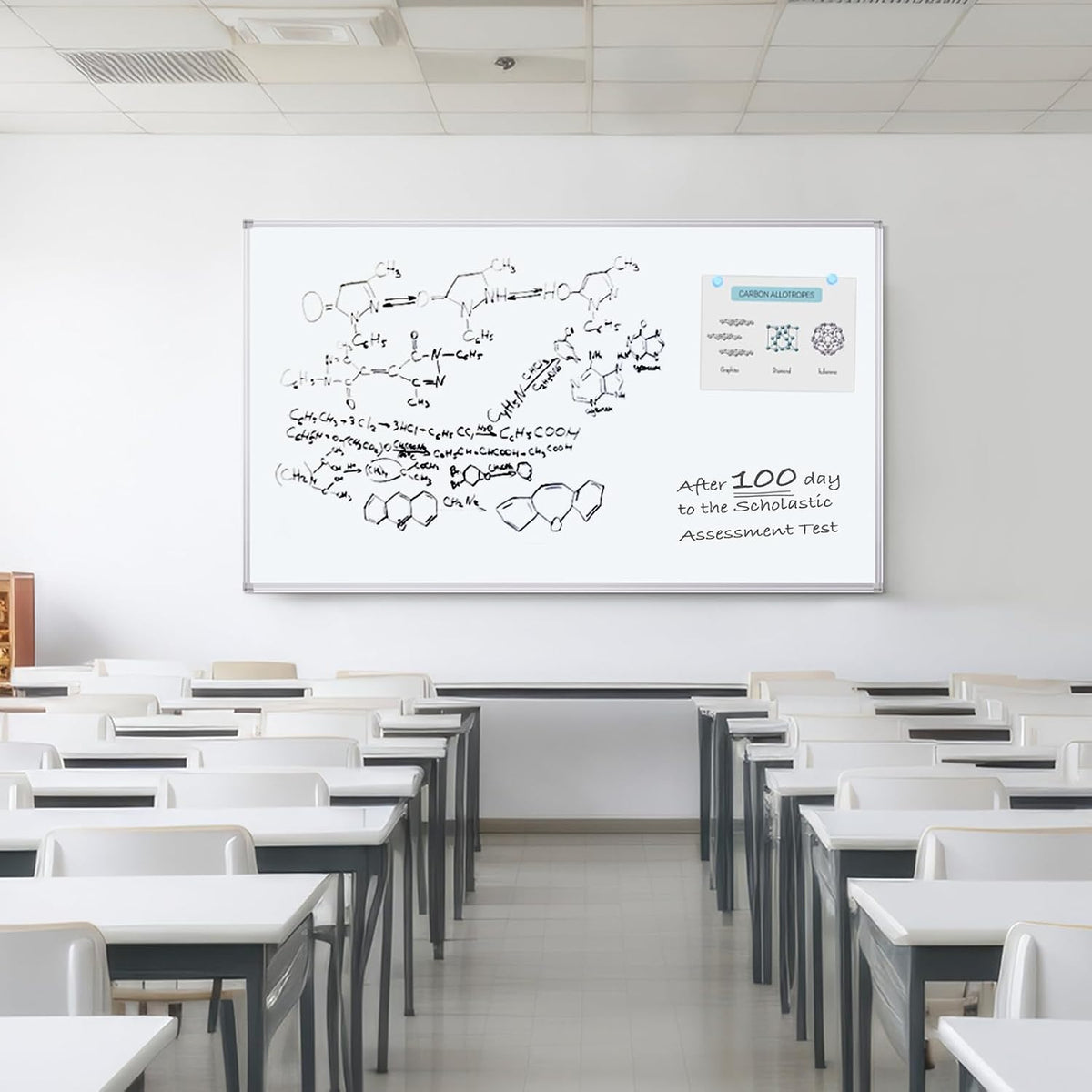 Maxtek White Board Dry Erase 72x40, Large Magnetic Whiteboard for Wall