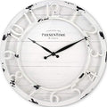Presentime & Co 13" Farmhouse Series Wall Clock, Quartz Movement, Shiplap Style by Presentime