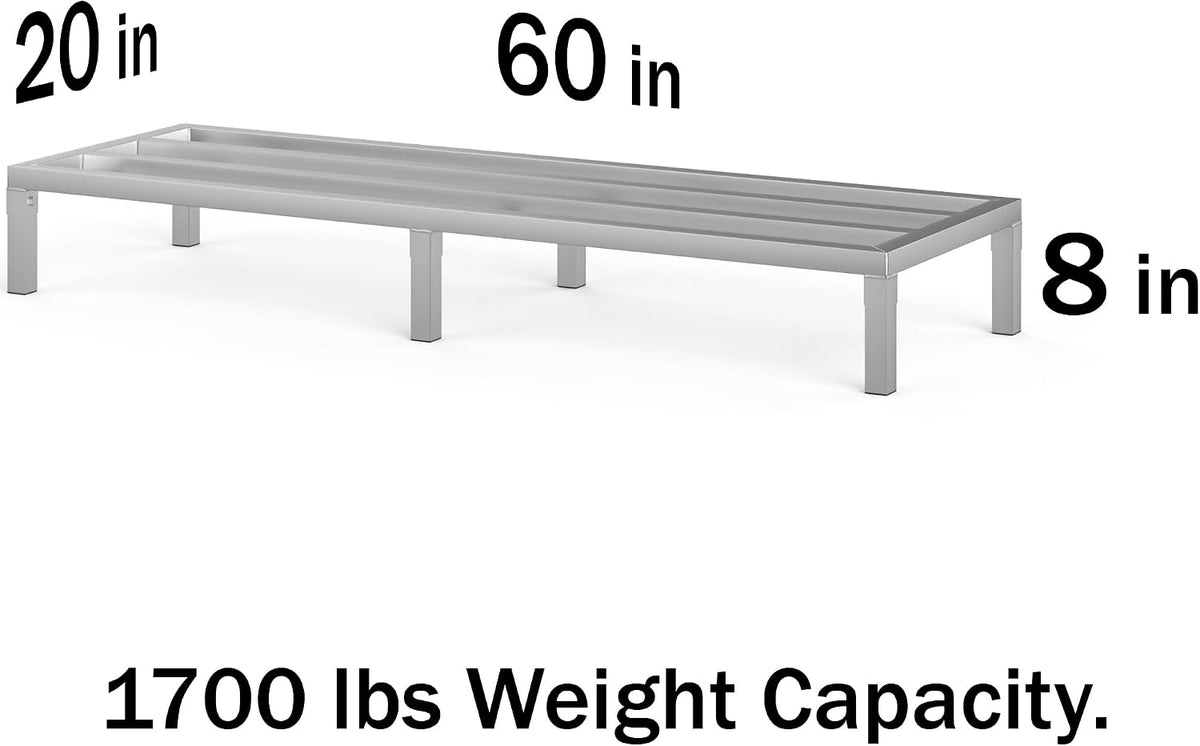 60" long x 20" wide | height: 8" shown in use
