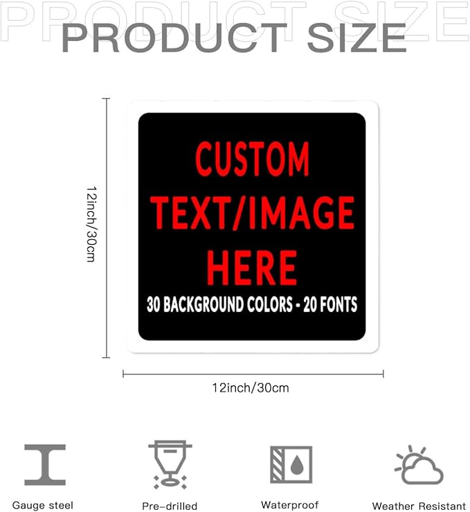 Custom Sign Personalized Custom Metal Sign, Customize - Image 6