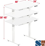SHW 40-Inch Electric Height Adjustable Standing Desk - Image 2