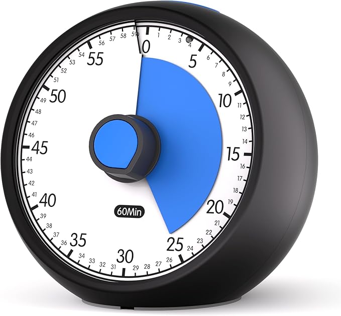 Visual Timer for Kids 60-Minute Countdown Timer by Conchstar