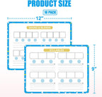 Sounds & Blends Dry Erase Sheets for Phonics Learning, Syllable & Letter Practice for Homeschool and Classroom Use, Ideal for Teachers and Students, Pack of 10, 9”x12”