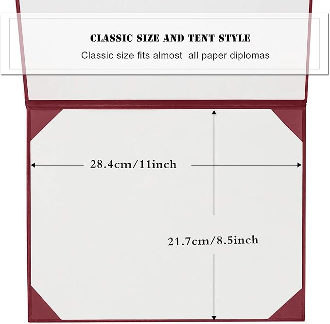Diploma Cover 8.5” x11” Diploma Holder of Graduation Leatherette Padded - Image 6