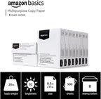 Amazon Basics Multipurpose Copy Printer Paper, 20 lb, 8.5 x 11 Inches, 8 Reams - Image 2