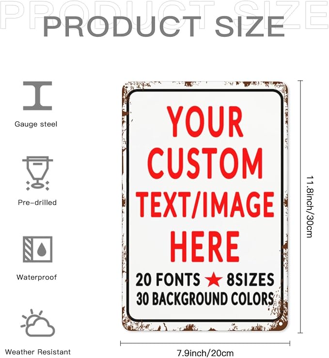 Custom Sign Personalized Custom Metal Sign, Customize - Image 6
