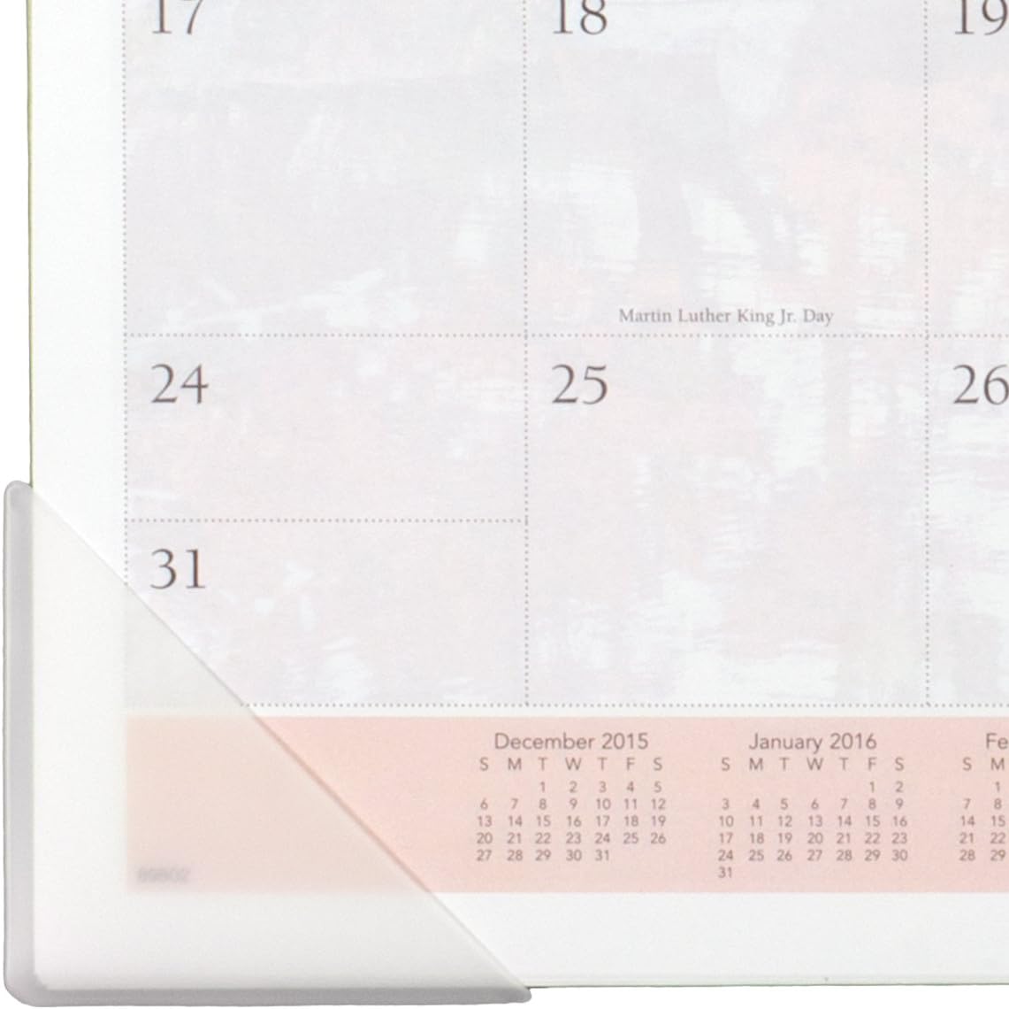 AT-A-GLANCE Monthly Desk Pad Calendar 2016, Landscapes Panoramic, 21-5/8 x 16...