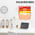 EASEPRES 5 Pocket Mesh Hanging Wall File Organizer, Wall Mounted Mail Paper - Image 6