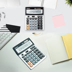 M&G Desk Calculator 12 Digit Extra Large LCD Display Calculators, Dual Solar - Image 5