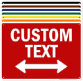 Custom Arrow, Custom Directional Sign, Two way Arrow, 10x14 Inches, 55 mil by MySignCenter
