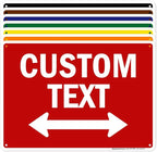 Custom Arrow, Custom Directional Sign, Two way Arrow, 10x14 Inches, Rust Free by MySignCenter