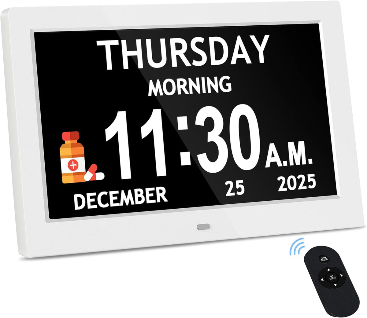 10.1'' Extra Large Digital Clock, 1280*800p HD Display, Dementia Clock