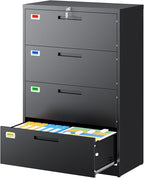 PEUKC 4 Drawer File Cabinet, Lateral Filing Cabinets by PEUKC
