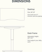 FLEXISPOT EN1 Bamboo Standing Desk, 48 x 24 Inches Whole-Piece Electric Height - Image 6