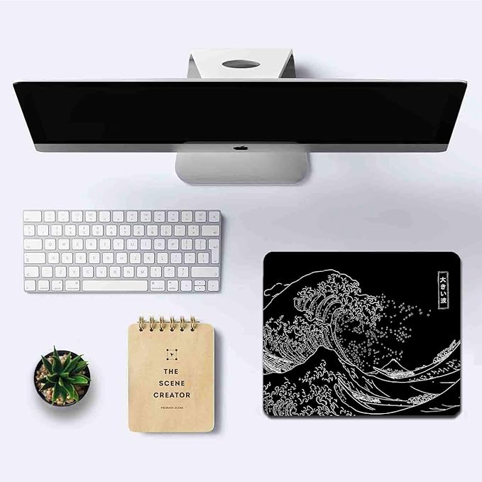 IMAYONDIA Japanese Great Wave Mouse Pad, Kanagawa Mousepad, Non-Slip Rubber - Image 6