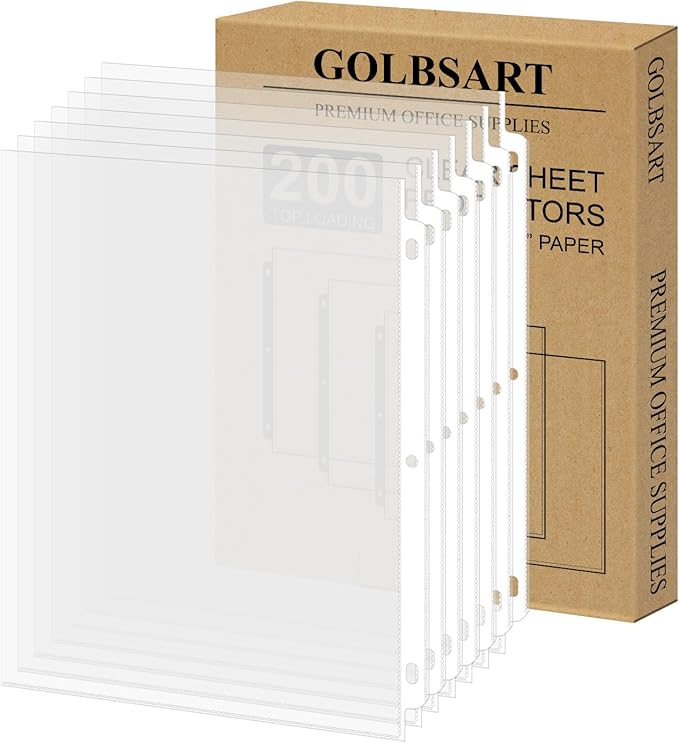 Sheet Protectors 8.5 x 11, 200 Pack Clear Plastic Page Protectors - Image 8