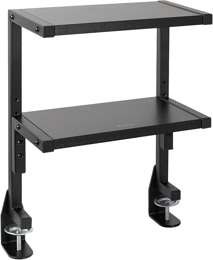 VIVO Clamp-on 13 inch Above or Below Desk 2-Tier Shelving Unit by VIVO