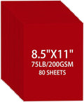 Cardstock 8.5 X 11, 80 Sheets Christmas Red Card Stock, 75lb/ 200gsm Copy Paper by Ciphyfee
