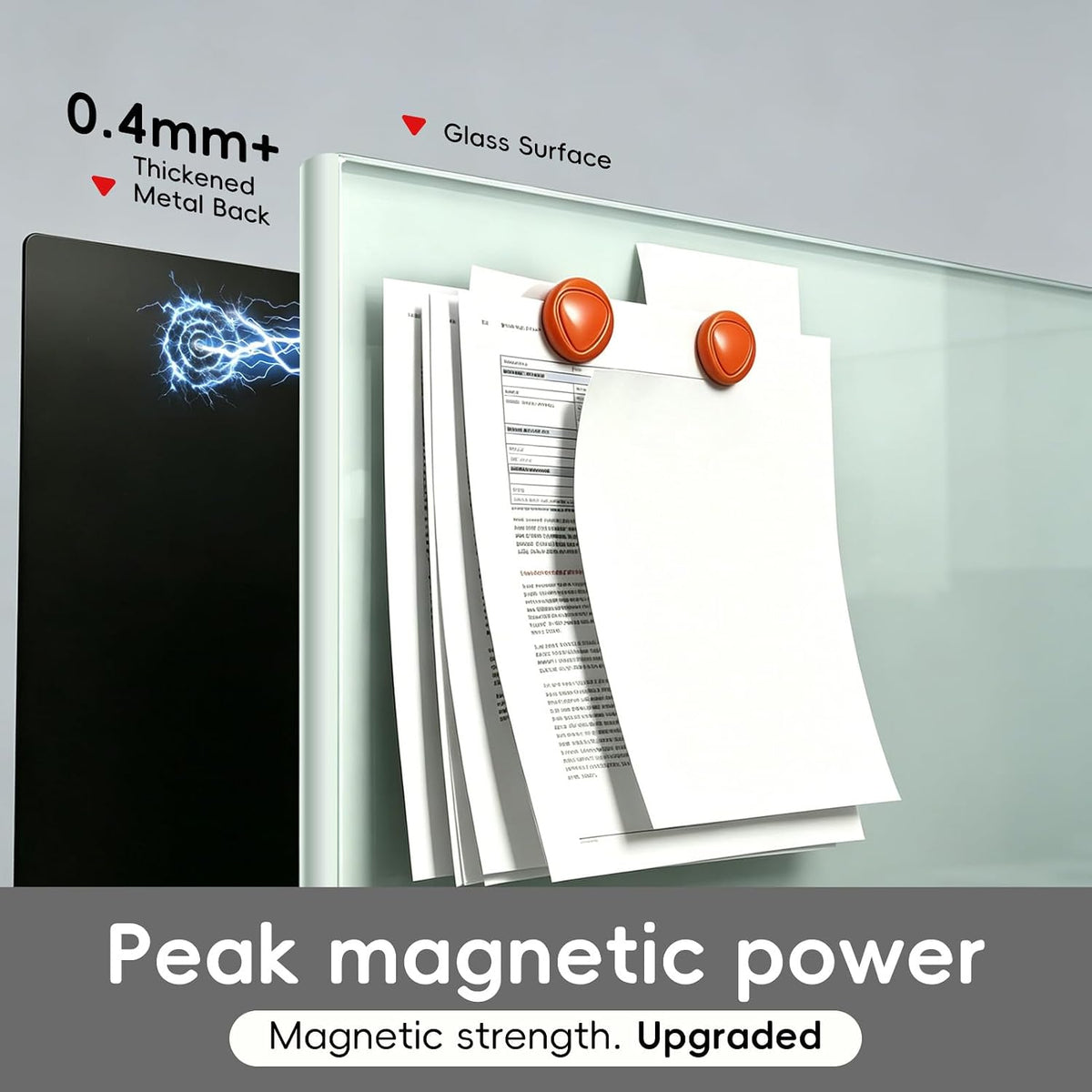 Magnetic Glass Dry Erase Board - 48'' x 36'' Whiteboard White...