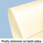 Cream Shimmer Cardstock Legal Paper 8.5x14, Goefun Light Gold Pearlescent Thick - Image 3