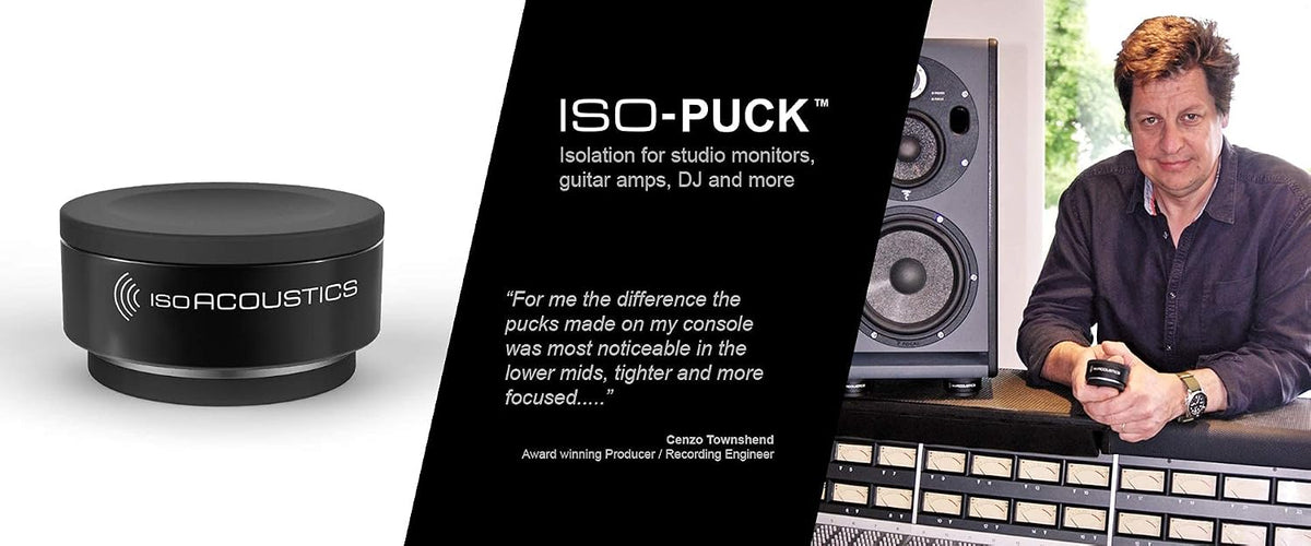 IsoAcoustics Iso-Puck Series Acoustic Isolators (Iso-Puck, 20 lbs max/Unit, 2...