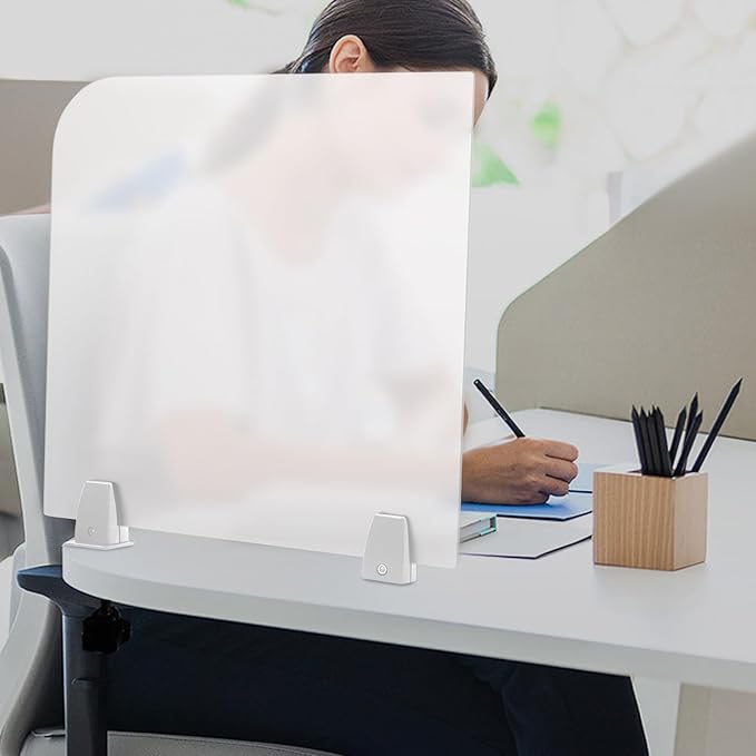 Desk Divider, Acrylic Desk Privacy Panels, Privacy Desk Screen, Frosted Acrylic - Image 6