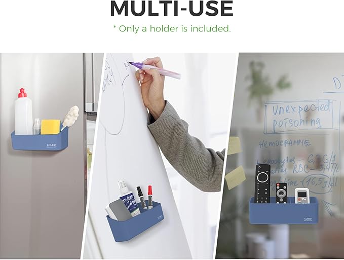 loukin Magnetic and Adhesive Marker Holder, Dry Erase Accessory Tray, Magnetic - Image 5