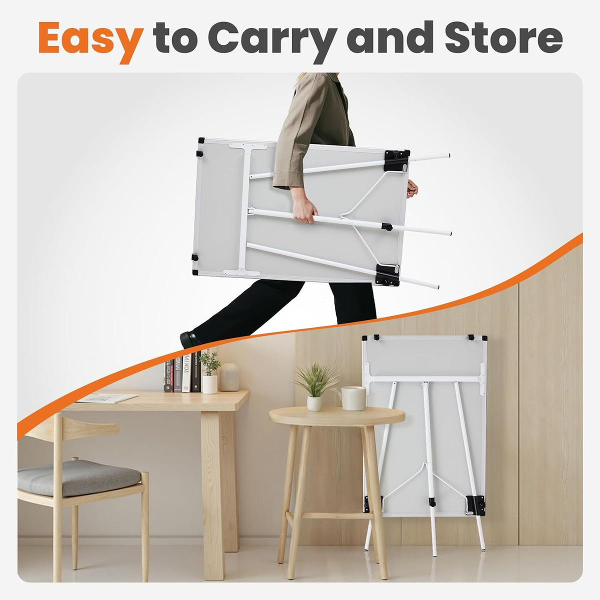 Sweetcrispy 36"x24" White Board, Magnetic Whiteboard, Easel Stand
