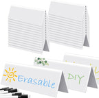 Fainne 30 Sets Dry Erase Name Tent Cards by Fainne