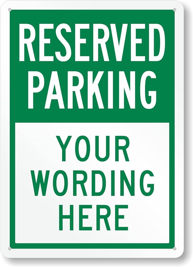 SmartSign 14 x 10 inch Custom “Reserved Parking” Metal Sign by SmartSign